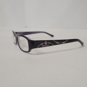 Prada VPR 15L Eyeglasses Frames Purple Plastic Rectangle Frames Italy 53-16-135